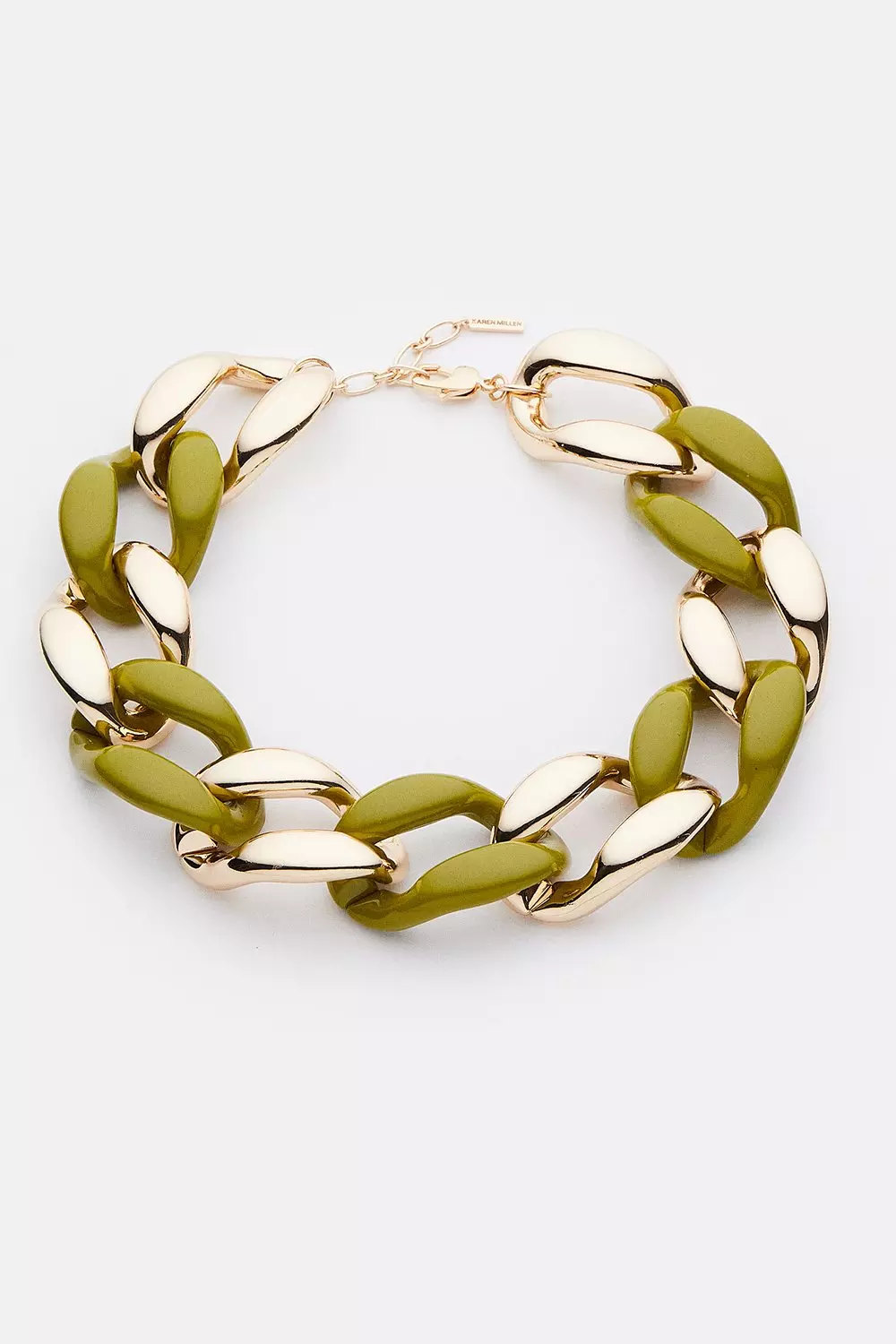 Green and gold hot sale statement necklace